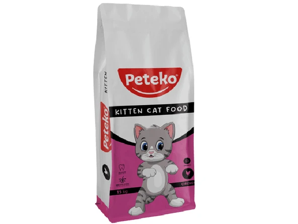 PETEKO YAVRU KEDİ KURU MAMASI TAVUKLU 15 KG ürün görseli 1