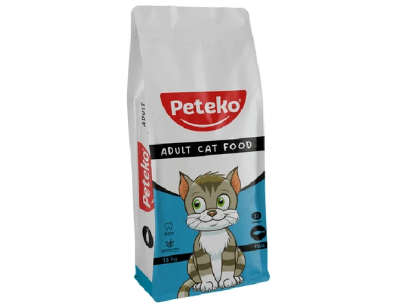 PETEKO YETİŞKİN KEDİ KURU MAMASI BALIKLI 15 KG ürün görseli 1