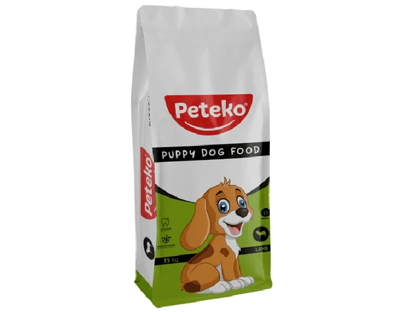 PETEKO YAVRU KÖPEK KURU MAMASI KUZULU VE PİRİNÇLİ 15 KG ürün görseli 1
