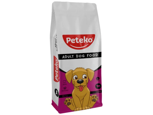 PETEKO YETİŞKİN KÖPEK KURU MAMASI KUZULU VE PİRİNÇLİ 15 KG ürün görseli 1