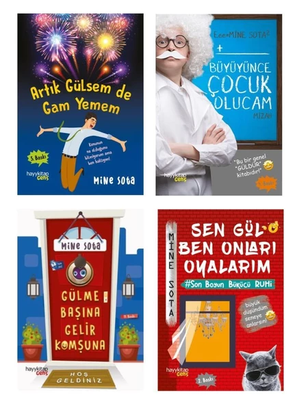 Mine Sota Seti 4 Kitap (Artık Gülsem De Gam Yemem + Gülme Başına Gelir Komşuna + Büyüyünce Çocuk Olucam + Sen Gül Ben Onları Oyalarım) ürün görseli 1