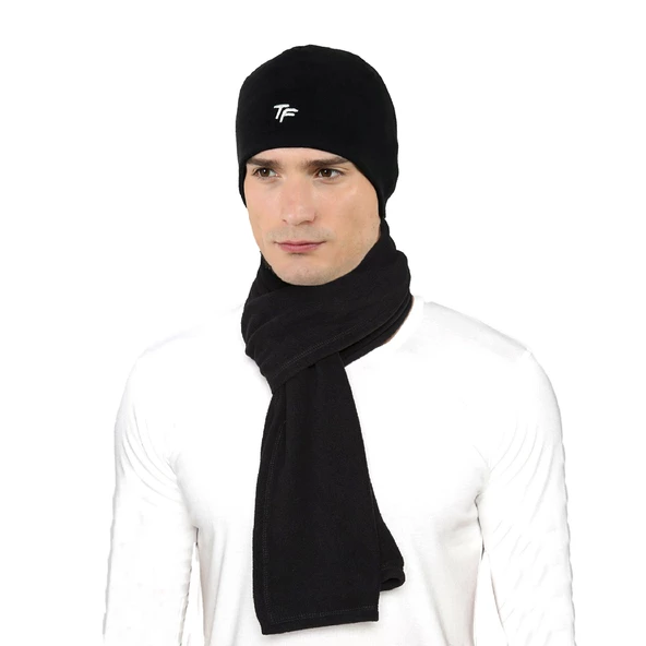 Thermoform Polar Unisex Bere-Atkı Seti Siyah ürün görseli 1