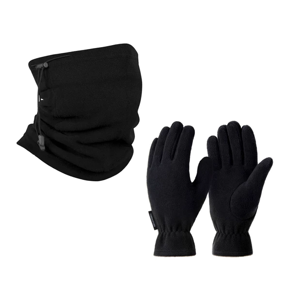 Thermoform Polar Unisex Eldiven-Boyunluk Seti Siyah ürün görseli 1