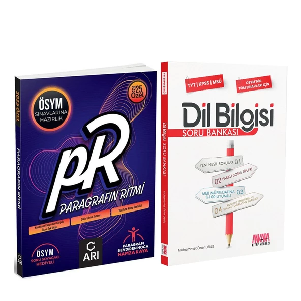 Arı Paragrafın Ritmi ve AKM Dil Bilgisi Soru Bankası Seti 2 Kitap ürün görseli 1