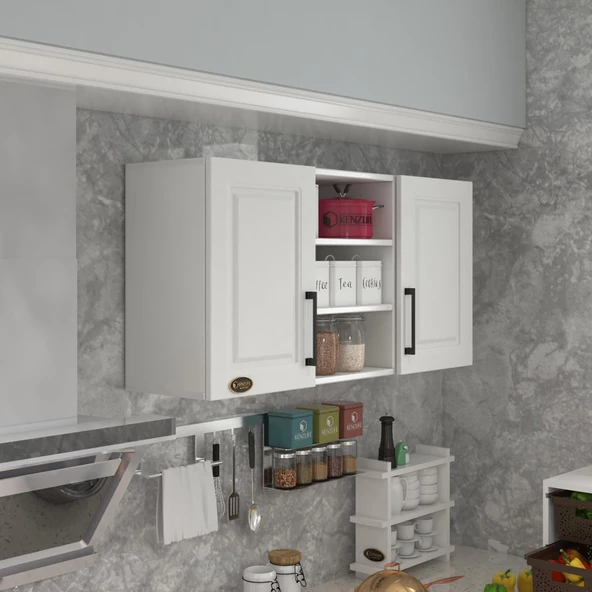 Kenzlife hazır mutfak dolabı pırasa90 byz mod1 90*120*32 mebran kapak suntalam gövde ürün görseli 1
