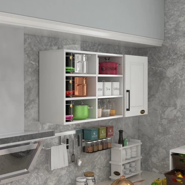 Kenzlife hazır mutfak dolabı nane60 byz mod1 60*120*32 mebran kapak suntalam gövde ürün görseli 1