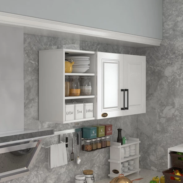 Kenzlife hazır mutfak dolabı kestane60 byz mod1 60*120*32 mebran kapak suntalam gövde ürün görseli 1