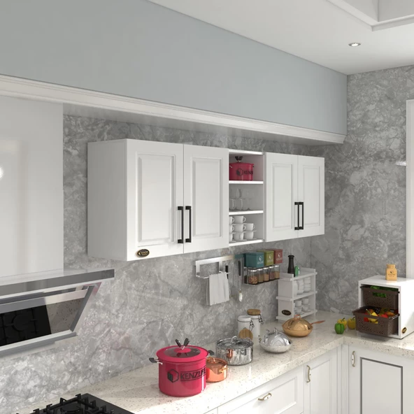 Kenzlife hazır mutfak dolabı fasulye60 byz mod1 60*200*32 mebran kapak suntalam gövde ürün görseli 1