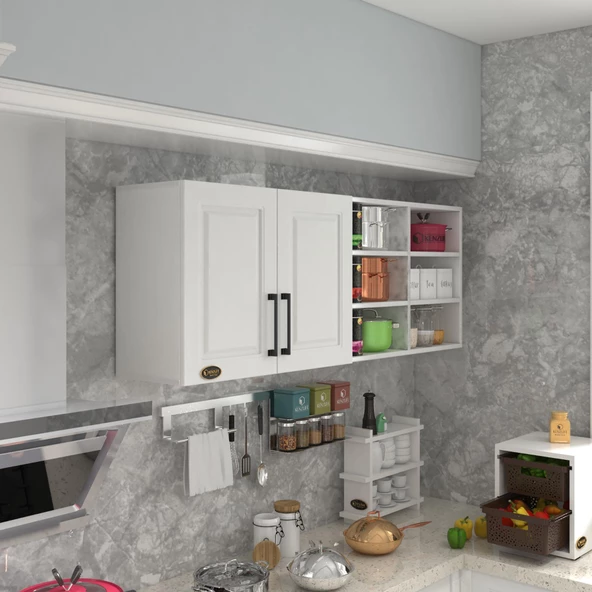 Kenzlife hazır mutfak dolabı zencefil60 byz mod1 60*160*32 mebran kapak suntalam gövde ürün görseli 1