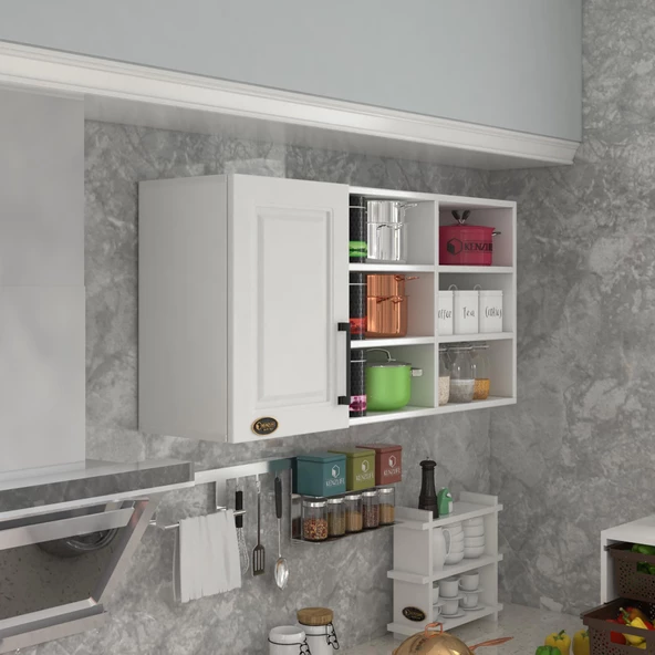 Kenzlife hazır mutfak dolabı pancar60 byz mod1 60*120*32 mebran kapak suntalam gövde ürün görseli 1