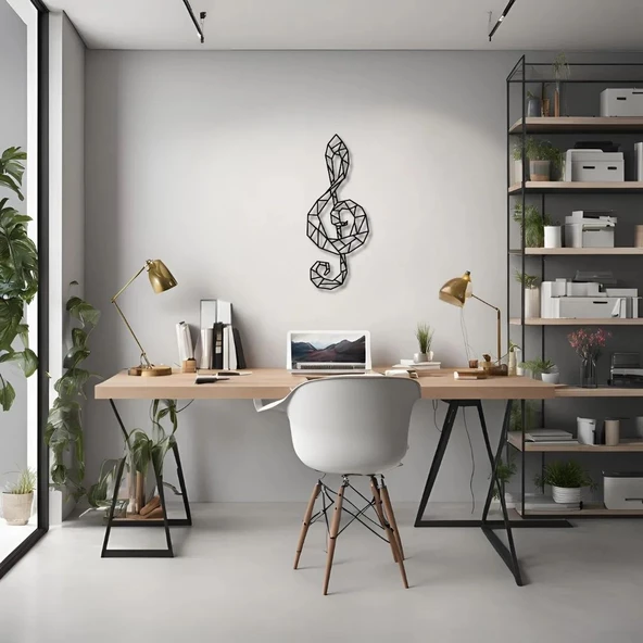 Özel Tasarım Metal Tablolar Sol Anahtarı (Clef) Metal Duvar Tablosu Sanat ürün görseli 1