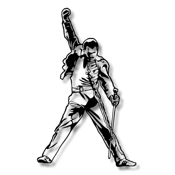 Dekoratif Metal Sanatı Freddie Mercury Metal Duvar Tablosu Sanat ürün görseli 1