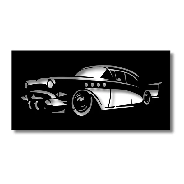 Lazer Kesim Metal Duvar Dekoru Araba 2(Car) Metal Duvar Tablosu Araba ürün görseli 1