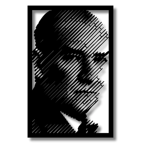 Modern Metal Duvar Sanatı Atatürk Metal Duvar Tablosu Portre ürün görseli 1