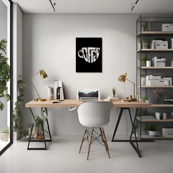 Modern Metal Duvar Sanatı Kahve (Coffee) Metal Duvar Tablosu İmza ürün görseli 1