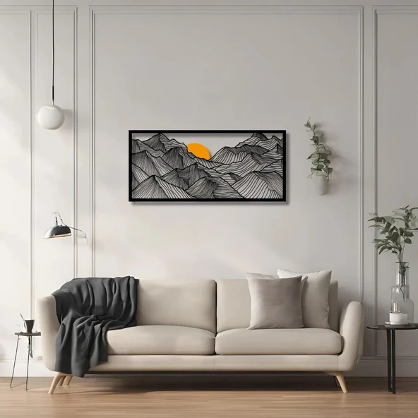 Sanatsal Metal Tablo Güneşli Dağ (Sunny Mountain) Metal Duvar Tablosu Doğal ürün görseli 1