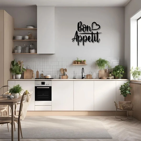 Dekoratif Metal Sanatı Bon Appetit Metal Duvar Tablosu İmza ürün görseli 1