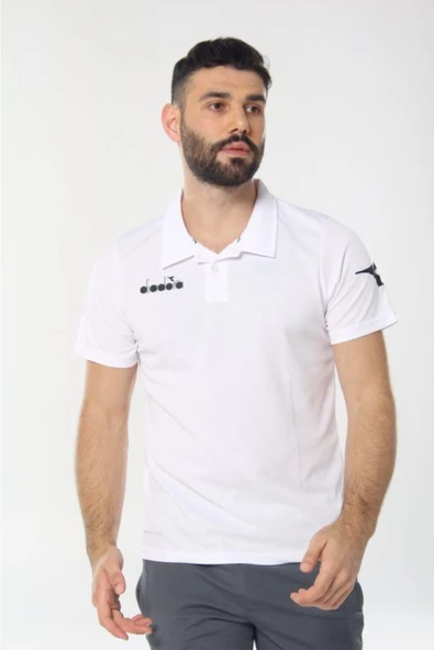 Diadora Nacce Beyaz Polo Yakalı T-Shirt  -  1TSR06-Beyaz ürün görseli 1