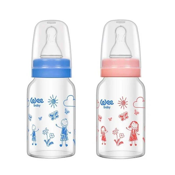 Wee Baby Isıya Dayanıklı Cam Biberon 120ML (Kod:770) Seçenekli ürün görseli 1