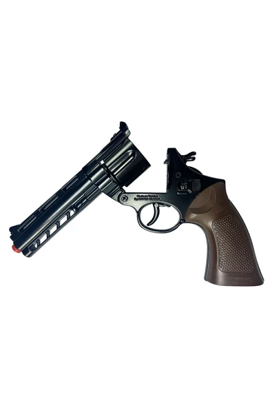 HEPSİLAZIM Oyuncak 25 cm Metal Kapsül Mantar Ses Çıkaran Kovboy Magnum Toplu Tabanca Çat Pat Demir Silah ürün görseli 1