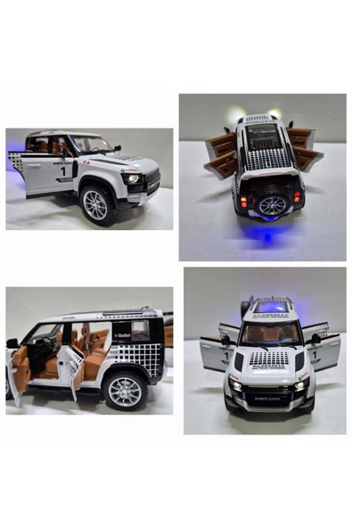 HEPSİLAZIM Diecast Model Araç Metal Oyuncak Araba Land Rover Jip Defender Modifiyeli Koleksiyon Jeep 20 Cm Suv ürün görseli 1