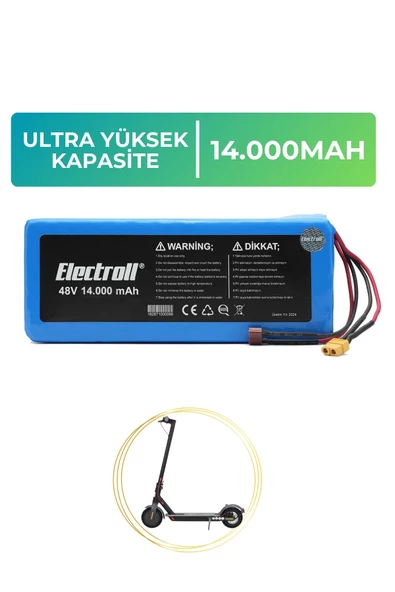 Onvo Ov11 Batarya (ULTRA YÜKSEK KAPASİTE) 48v 14.000mah Pil Elektrikli Scooter Bataryası Değişimi ürün görseli 1