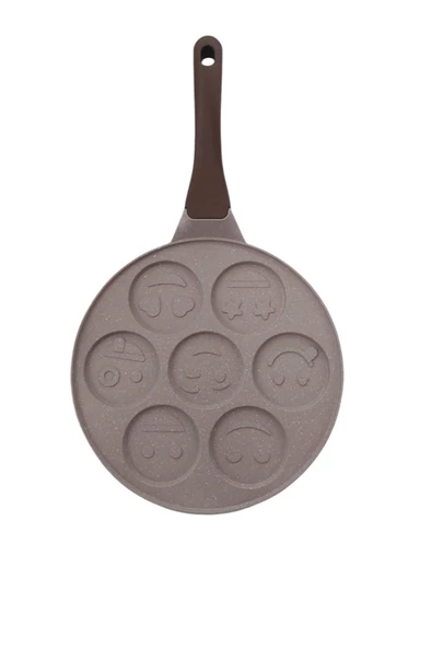 Thermoad Granit Döküm Emojili Pankek Tavası Vizon 28 Cm ürün görseli 1