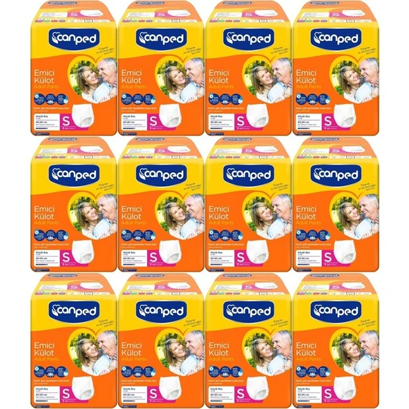 Canped Emici Külot Yetişkin Bezi S-Küçük Small 108 Adet (12PK*9) ürün görseli 1