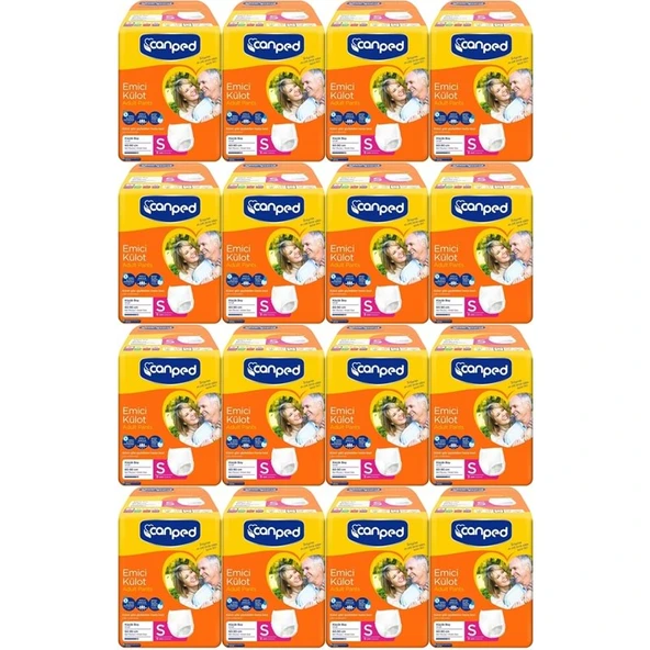 Canped Emici Külot Yetişkin Bezi S-Küçük Small 144 Adet (16PK*9) ürün görseli 1