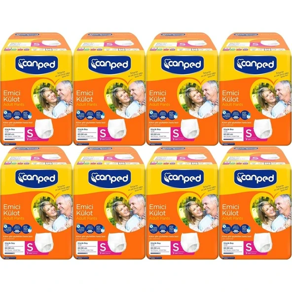 Canped Emici Külot Yetişkin Bezi S-Küçük Small 72 Adet (8PK*9) ürün görseli 1