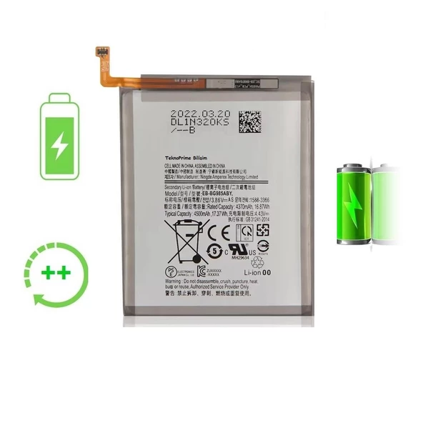 Samsung Galaxy S20 Plus G985F ile Uyumlu Güclendirilmis İthal Pil Batarya ürün görseli 1