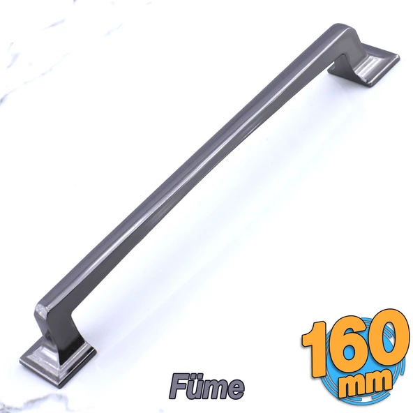 Pelikan Füme Düz Metal Kulp kulpu 160 mm Mobilya Çekmece Mutfak Dolabı Dolap Kulpları Kulbu ürün görseli 1