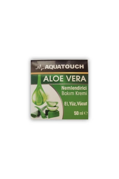 AQUATOUCH ALOE VERA NEMLENDİRİCİ EL YÜZ VÜCUT BESLEYİCİ KURULUK ÇATLAK GİDERİCİ 50 ML ürün görseli 1