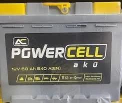 12V 60 AH 540A EN POWERCELL AKÜ  Ü.T 2026 ürün görseli 1