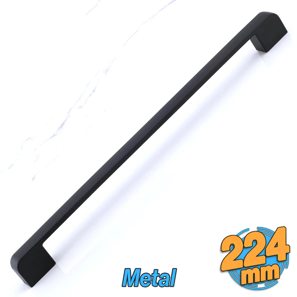 Radus Siyah Metal Kulp 224 mm - 22.4 cm Mobilya Çekmece Mutfak Dolabı Dolap Kulpları Kulbu Kulpu ürün görseli 1