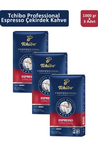 Tchibo Professional Espresso Çekirdek Kahve 1 kg x 3 Adet ürün görseli 1