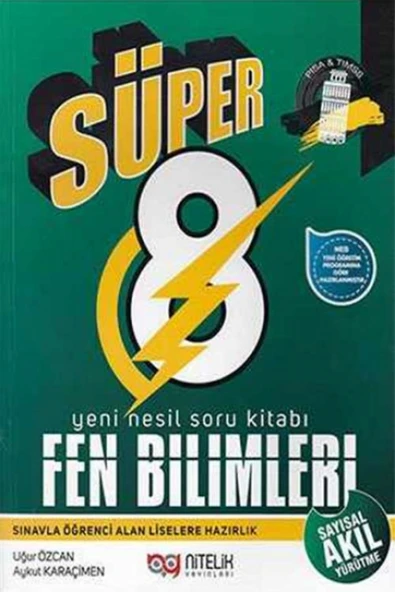 NİTELİK 8.SINIF YENİ NESİL SÜPER FEN BİLİMLERİ SORU KİTABI ürün görseli 1