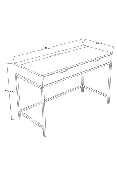 Midoser Çalışma Masası - Yeşil - Resim 5
