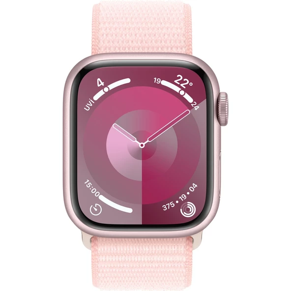 Apple Watch Seri 9 Gps 41MM Pembe Alüminyum Kasa Spor Loop MR953TU/A ürün görseli 1