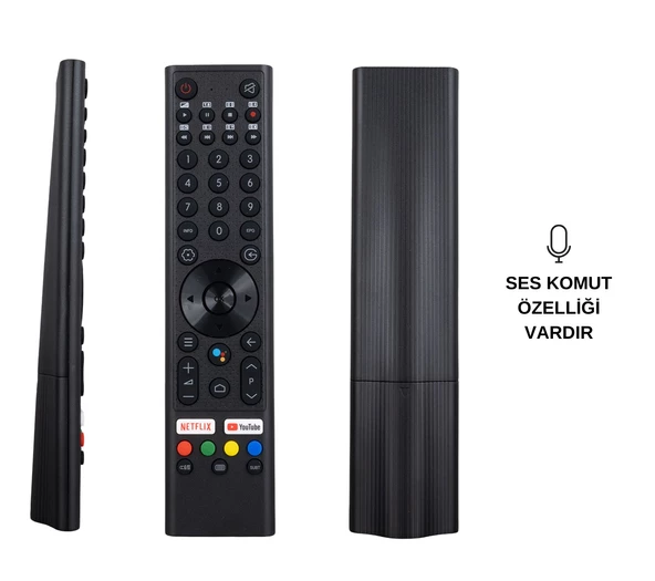 VESTEL - TESLA YOUTUBE-NETFLIX TUŞLU SES KOMUTLU LCD LED TV KUMANDA ürün görseli 1