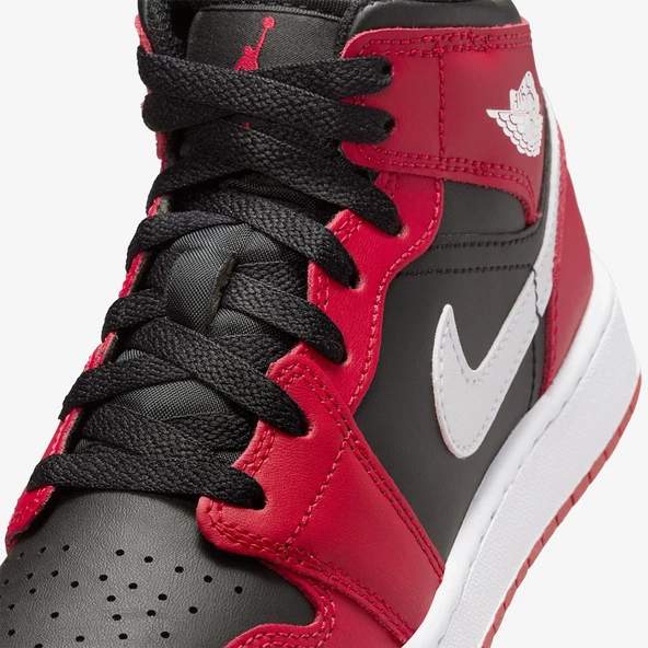 PTTAVM: Air Jordan 1 Mid 'Gym Red Black White' (GS) DQ8423-061