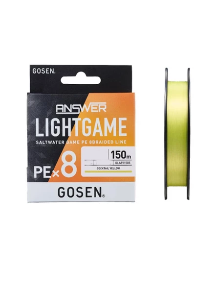 ANSWER LIGHTGAME PE x 8 150m Cocktail Yellow LRF İp Misina ürün görseli 1