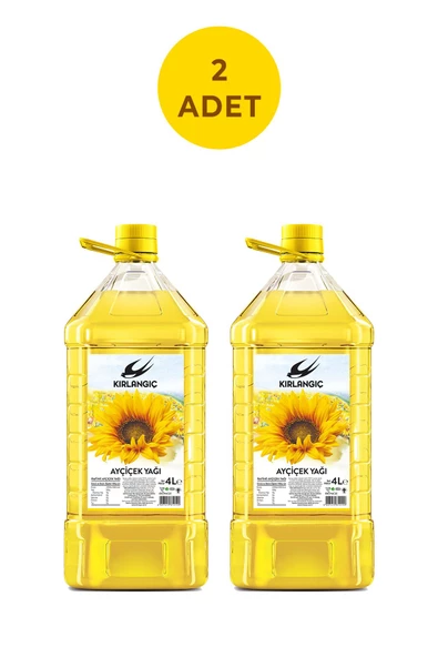 Kırlangıç 4 Lt Dar Ağız Ayçiçek Yağı Pet x 2 ürün görseli 1