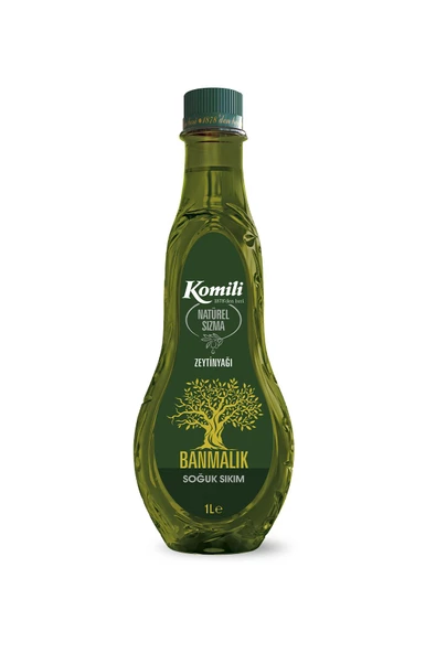 KOMİLİ  BANMALIK SOĞUK SIKIM NATÜREL SIZMA ZEYTİNYAĞI 1 LT PET  ürün görseli 1