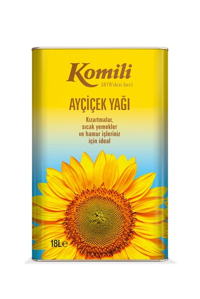KOMİLİ AYÇİÇEK YAĞI 18 LT TENEKE ürün görseli 1