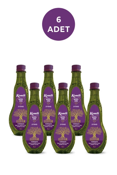 Komili Lezzetlik Yumuşak Sızma Zeytinyağı 1 Lt x 6 Adet ürün görseli 1