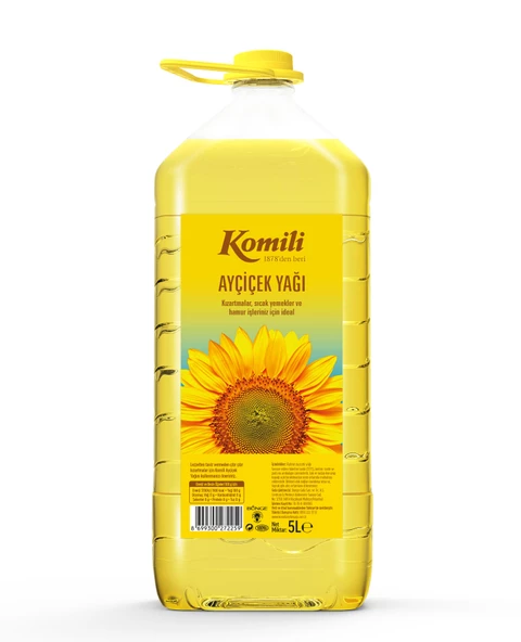 KOMİLİ AYÇİÇEK YAĞI 5 LT PET ürün görseli 1