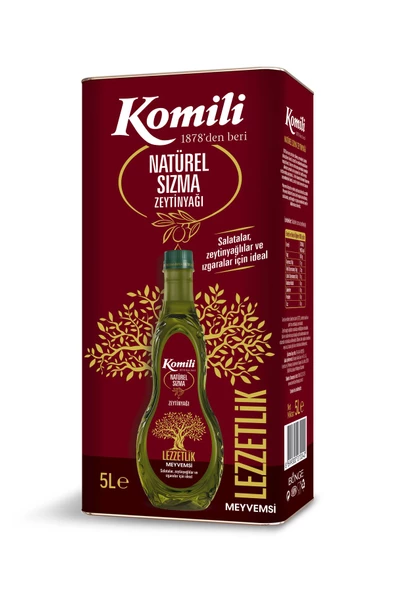 Komili Lezzetlik Meyvemsi Natürel Sızma Zeytinyağı 5 lt ürün görseli 1