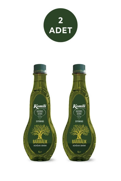 Komili Banmalık Soğuk Sıkım Natürel Sızma Zeytinyağı 1 Lt x 2 Adet ürün görseli 1