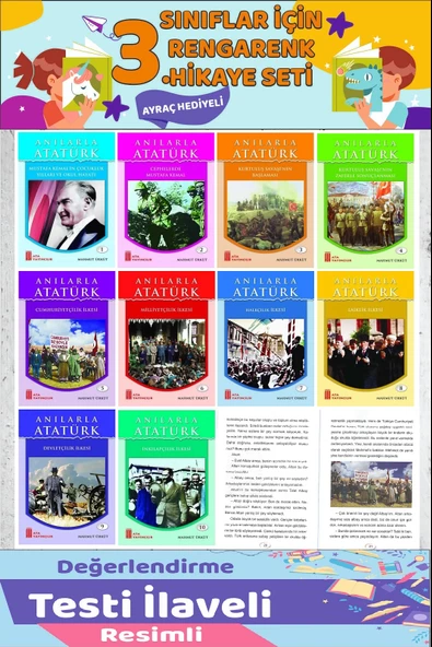 3.ve 4.Sınıflar İçin İlkelerle Mustafa Kemal Atatürk Hikaye Seti ( 64 sayfa) ürün görseli 1
